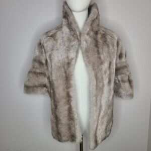 Vintagr Regina Glenara by Glenoit Faux Fur Stole‎ Shawl Cape